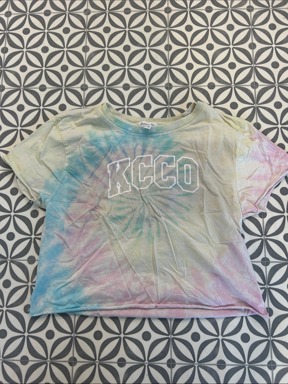 Pastel Tie-Dye KCCO Cropped Tee